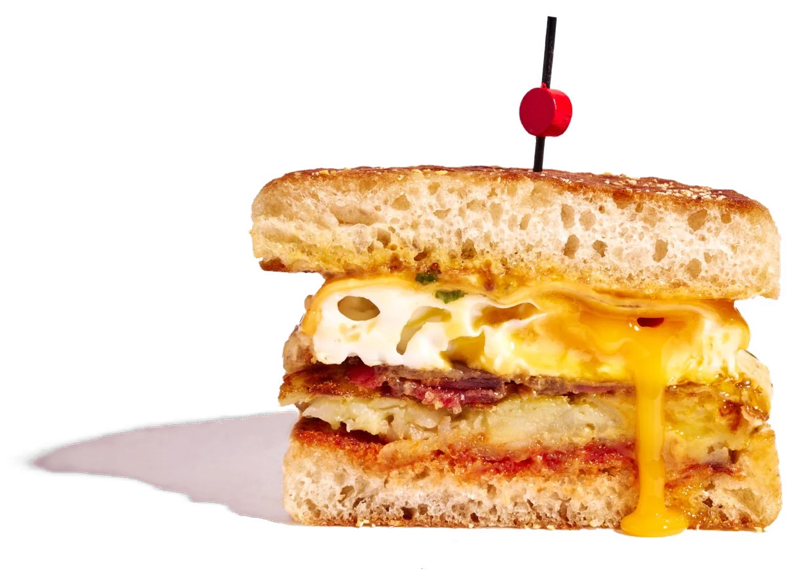 Le Special, muffin œuf bacon cheddar